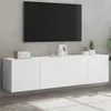 Image de vidaXL Meubles TV muraux 2 pcs blanc 80x30x41 cm