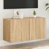 Image de vidaXL Meuble TV mural chêne sonoma 80x30x41 cm836956