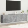 Image de vidaXL Meubles TV muraux 2 pcs gris bÃ©ton 80x30x41 cm