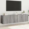 Image de vidaXL Meubles TV muraux 2 pcs sonoma gris 80x30x41 cm