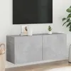 Image de vidaXL Meuble TV mural gris béton 100x30x41 cm836969