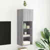 Image de vidaXL Meuble TV avec lumières LED sonoma gris 30,5x30x90 cm