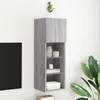 Image de vidaXL Meuble TV avec lumiÃ¨res LED sonoma gris 30,5x30x90 cm