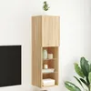 Image de vidaXL Meuble TV avec lumiÃ¨res LED chÃªne sonoma 30,5x30x102 cm