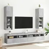 Image de vidaXL Meubles TV avec lumières LED 2 pcs gris béton 30,5x30x102 cm837022