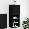 Image de vidaXL Meuble TV avec lumiÃ¨res LED noir 40,5x30x102 cm
