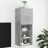 Image de vidaXL Meuble TV avec lumières LED gris béton 40,5x30x102 cm837060