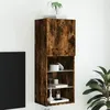 Image de vidaXL Meuble TV avec lumières LED chêne fumé 40,5x30x102 cm837061