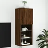 Image de vidaXL Meuble TV avec lumières LED chêne marron 40,5x30x102 cm837063