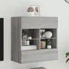 Image de vidaXL Meuble TV mural avec lumières LED sonoma gris 58,5x30x60,5 cm837097