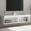 Image de vidaXL Meubles TV avec lumières LED 2 pcs blanc 60x30x30 cm