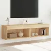 Image de vidaXL Meubles TV avec lumières LED 2 pcs chêne sonoma 60x30x30 cm837132