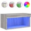 Image de vidaXL Meuble TV avec lumiÃ¨res LED sonoma gris 60x30x30 cm