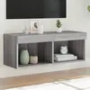 Image de vidaXL Meuble TV avec lumières LED sonoma gris 80x30x30 cm837151