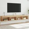 Image de vidaXL Meubles TV avec lumières LED 2 pcs chêne sonoma 100x30x30 cm