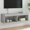 Image de vidaXL Meuble TV avec lumiÃ¨res LED gris bÃ©ton 100x30x30 cm