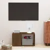 Image de vidaXL Meuble TV mural avec lumiÃ¨res LED blanc 40x30x40 cm