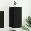 Image de vidaXL Meuble TV mural avec lumières LED noir 30,5x35x70 cm837234