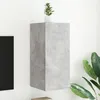 Image de vidaXL Meuble TV mural avec lumiÃ¨res LED gris bÃ©ton 30,5x35x70 cm