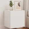 Image de vidaXL Meubles TV muraux avec lumières LED 2 pcs blanc 40,5x35x40 cm837247