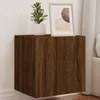 Image de vidaXL Meuble TV mural avec lumiÃ¨res LED chÃªne marron 40,5x35x40 cm