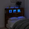 Image de vidaXL Tête de lit à LED chêne fumé 120x18,5x103,5cm bois d'ingénierie