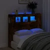Image de Vidaxl TÃªte De Lit Ã Led ChÃªne FumÃ© 120x18,5x103,5cm Bois D'ingÃ©nierie