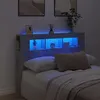 Image de vidaXL Tête de lit à LED gris béton 140x18,5x103,5cm bois d'ingénierie837347