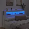Image de vidaXL Tête de lit à LED blanc 180x18,5x103,5 cm bois d'ingénierie837358