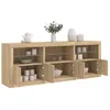 Image de Vidaxl Buffet Avec LumiÃ¨res Led ChÃªne Sonoma 181,5x37x67 Cm