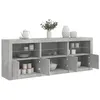 Image de vidaXL Buffet avec lumières LED gris béton 181,5x37x67 cm3209005