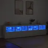 Image de vidaXL Buffet avec lumières LED blanc 283x37x67 cm3209016