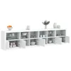 Image de vidaXL Buffet avec lumiÃ¨res LED blanc 283x37x67 cm