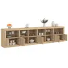 Image de vidaXL Buffet avec lumières LED chêne sonoma 283x37x67 cm3209018