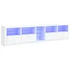 Image de vidaXL Buffet avec lumières LED blanc 283x37x67 cm3209023