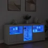 Image de vidaXL Buffet avec lumières LED blanc 162x37x67 cm3209030