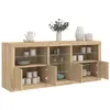 Image de vidaXL Buffet avec lumières LED chêne sonoma 162x37x67 cm3209032