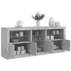 Image de vidaXL Buffet avec lumières LED gris béton 162x37x67 cm3209033