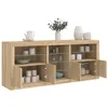 Image de vidaXL Buffet avec lumières LED chêne sonoma 181,5x37x67 cm3209039