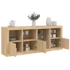 Image de vidaXL Buffet avec lumières LED chêne sonoma 164x37x67 cm