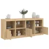 Image de Vidaxl Buffet Avec LumiÃ¨res Led ChÃªne Sonoma 164x37x67 Cm
