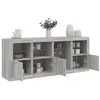 Image de vidaXL Buffet avec lumières LED sonoma gris 164x37x67 cm
