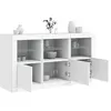 Image de vidaXL Buffet avec lumières LED blanc 123x37x67 cm3209058