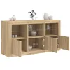 Image de vidaXL Buffet avec lumières LED chêne sonoma 123x37x67 cm3209060