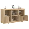 Image de Vidaxl Buffet Avec LumiÃ¨res Led ChÃªne Sonoma 123x37x67 Cm