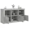 Image de vidaXL Buffet avec lumières LED gris béton 123x37x67 cm3209061