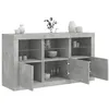 Image de vidaXL Buffet avec lumiÃ¨res LED gris bÃ©ton 123x37x67 cm