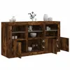 Image de vidaXL Buffet avec lumières LED chêne fumé 123x37x67 cm3209062