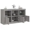 Image de vidaXL Buffet avec lumières LED sonoma gris 123x37x67 cm
