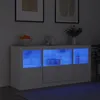 Image de vidaXL Buffet avec lumières LED blanc 142,5x37x67 cm3209065